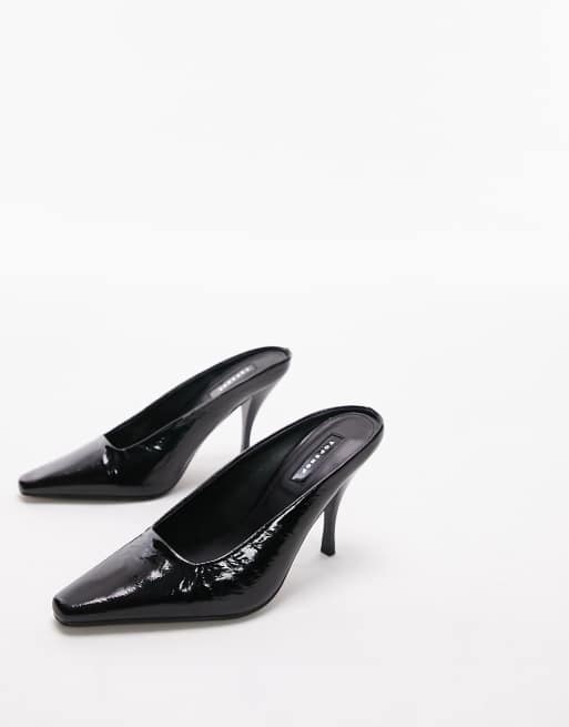 Topshop black 2025 court shoes