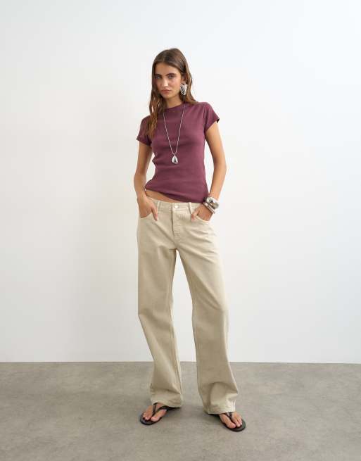 Topshop everyday T-shirt i vasket blomme, 2 af 4