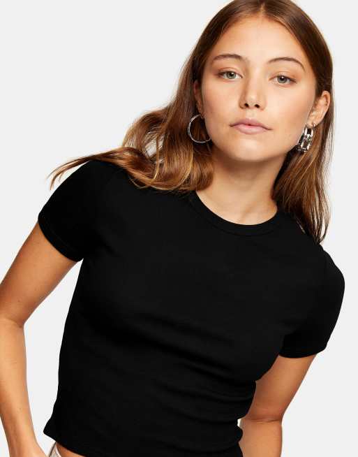 Topshop black sales t shirt