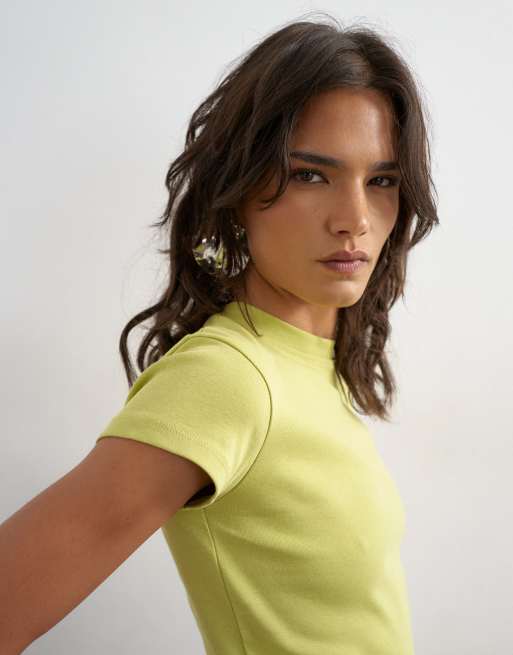 Topshop - Everyday - T-shirt in middengroen, 3 van 4