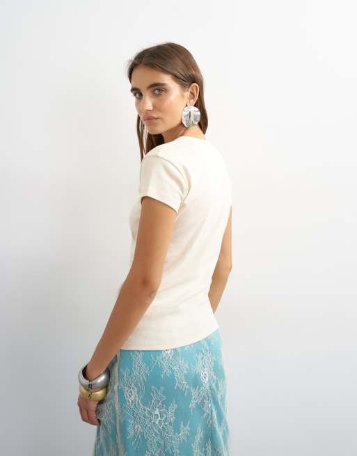 Topshop - Everyday - T-shirt in stone, 4 van 4