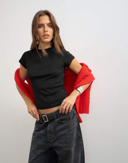 Topshop - Everyday - T-shirt in zwart, 3 van 4