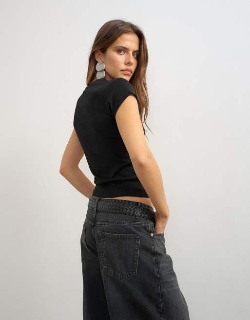 Topshop - Everyday - T-shirt in zwart, 4 van 4