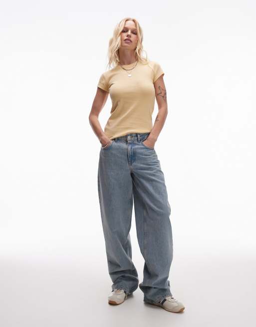 Topshop – Everyday – T-shirt w maślanym kolorze , 4 z 4