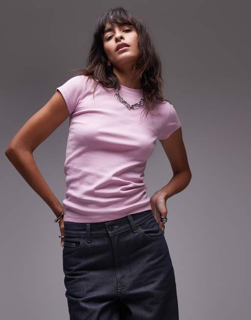Topshop – Everyday – T-shirt w zgaszonym różowym kolorze 