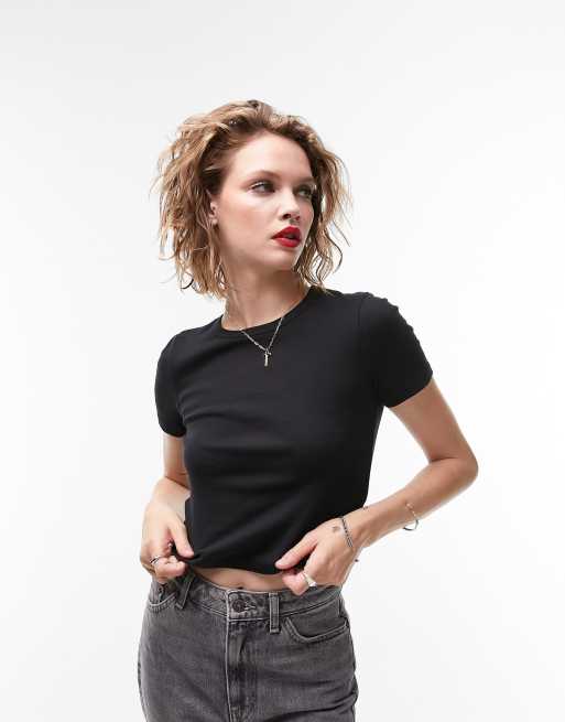 Topshop everyday tee in black