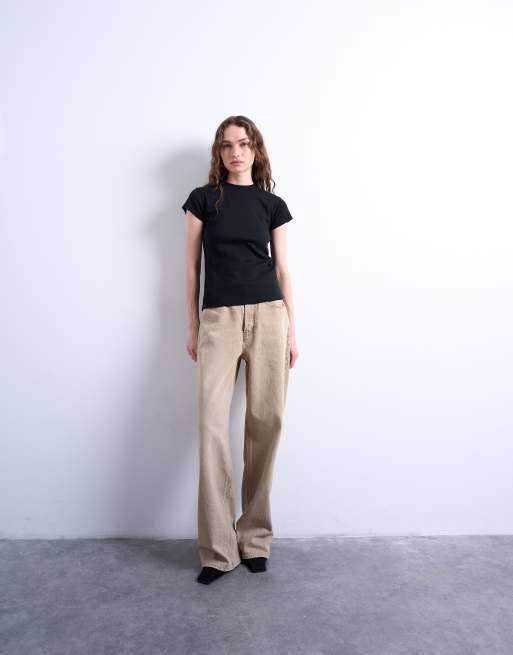 Topshop everyday tee in black