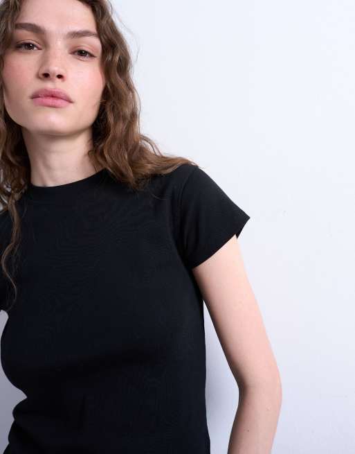 Topshop everyday tee in black