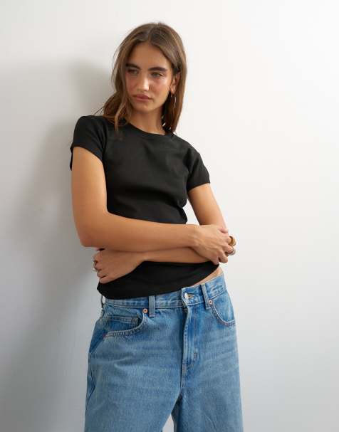 Topshop everyday tee in black
