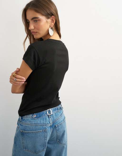 Topshop everyday tee in black, 3 of 4