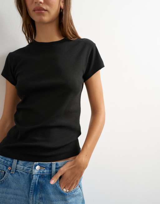 Topshop everyday tee in black, 4 of 4