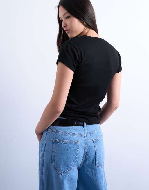 Topshop everyday tee in black, 4 of 4