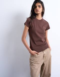 Everyday tee in chocolate brown