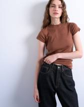 Topshop everyday tee in coffee