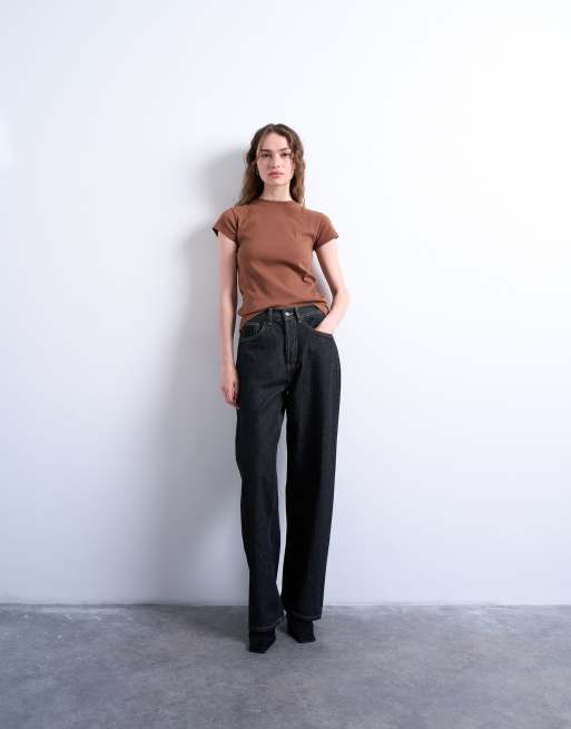 Topshop everyday tee in coffee