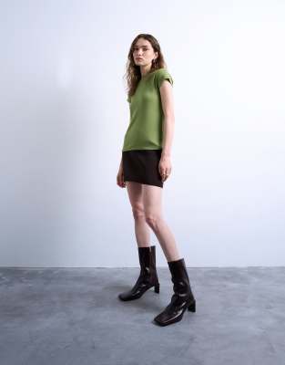 Topshop Everyday Tee In Green