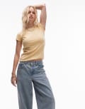 [Topshop] Topshop everyday tee in new buttermilk-Yellow XS NEW BUTTERMILK