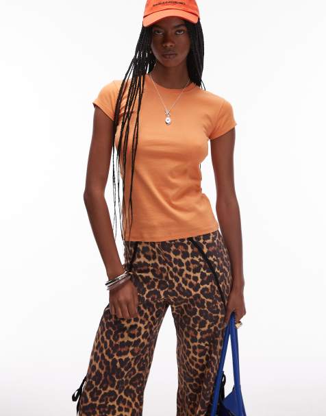Topshop everyday tee in orange - view 1