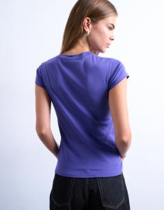 Model wearing Everyday tee in purple
