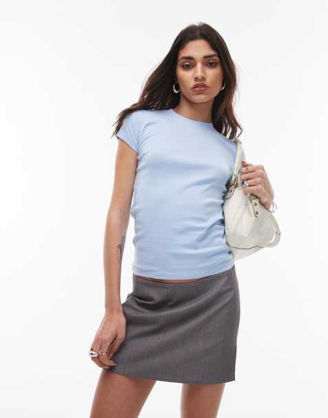 Topshop everyday tee in sky blue - view 1