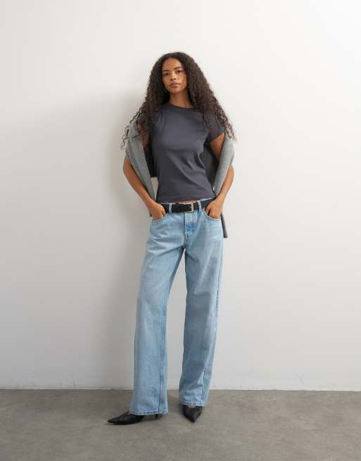 Topshop everyday tee in slate, 2 of 4