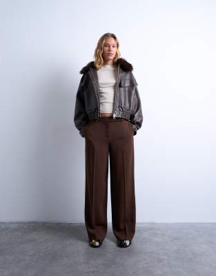 Topshop Longline Every Day Tee In Stone-neutral In Neutral