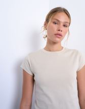 Topshop everyday tee in stone