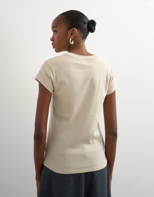 Topshop everyday tee in stone, 2 of 4
