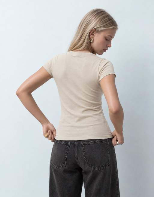 Topshop everyday tee in stone, 9 of 9