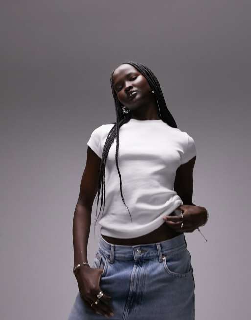 Topshop everyday tee in white 