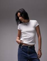 Vila stretch textured jersey shorts in cream - part of a set