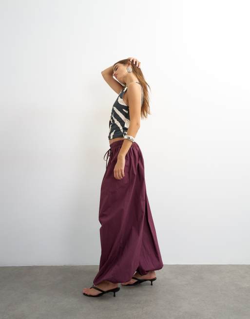 Topshop extreem ballonbroek in fig, 2 van 5