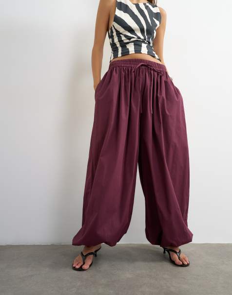 Topshop extreme balloon trouser in fig - view 1