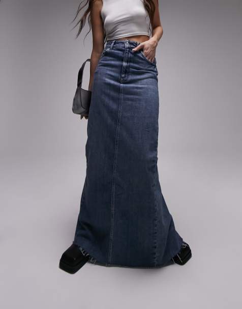  High Waisted Long Skirt