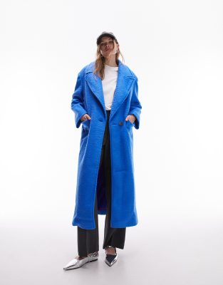 Topshop brushed coat with on sale wool