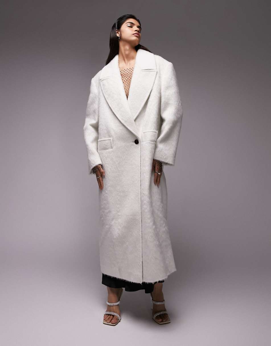 Topshop brushed clearance coat