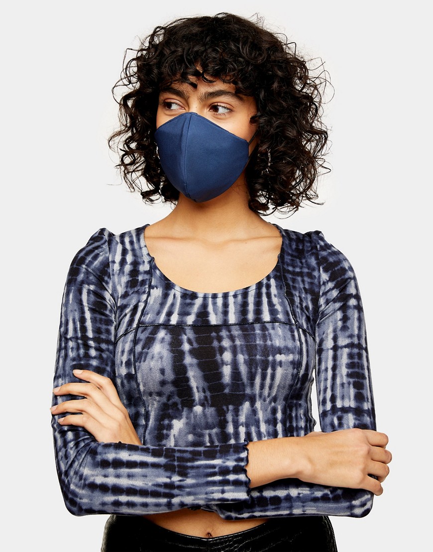 Topshop Face Covering In Blue-blues