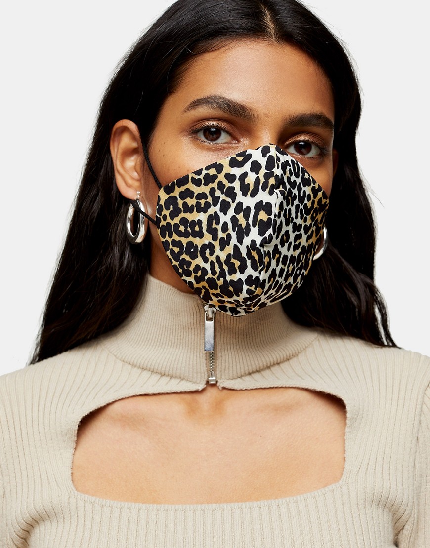 Topshop FACE COVERING IN LEOPARD PRINT-NEUTRAL