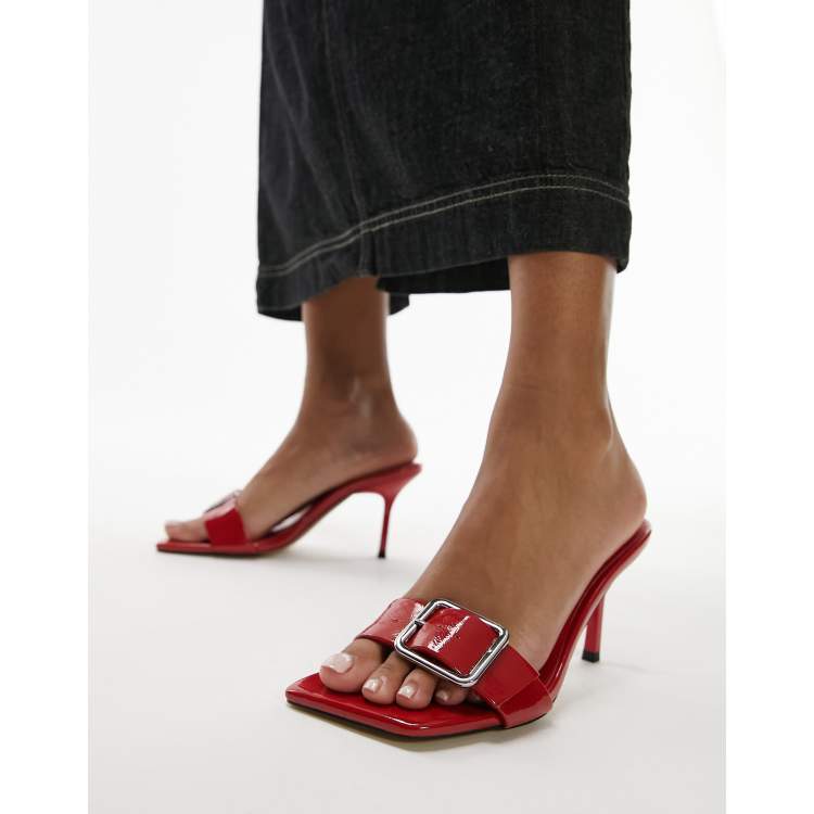 Red slip hot sale on mules