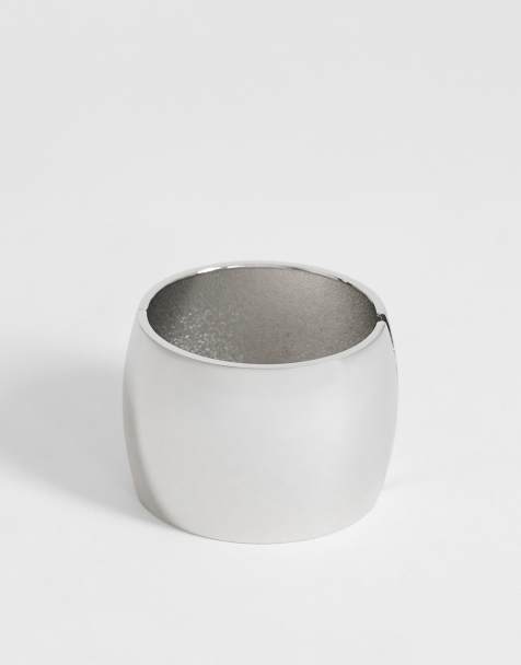 Topshop – Farah – Silverfärgat armband i oversize - view 1