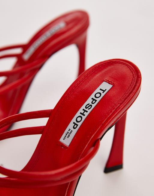Topshop red sandals top