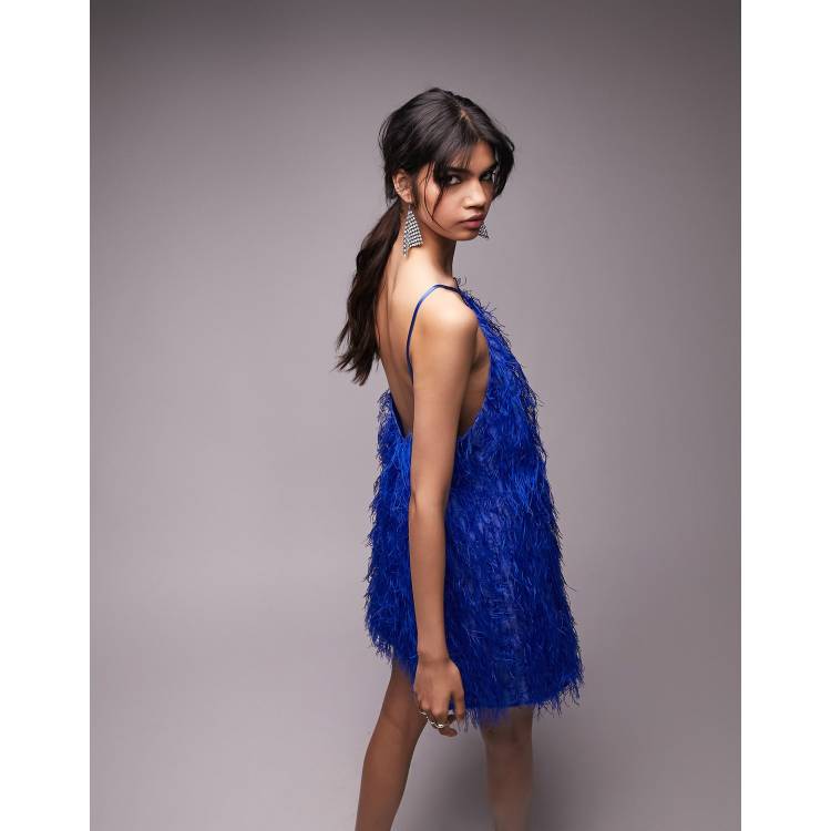 Faux ostrich feather dress sale