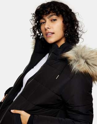 topshop quilted puffer jacket