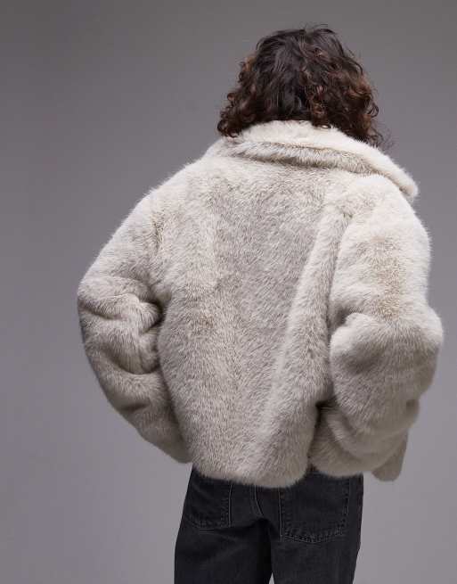 Fluffy jacket topshop best sale