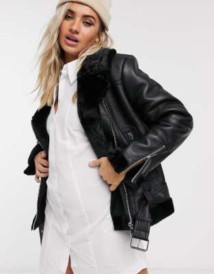 topshop pu biker jacket