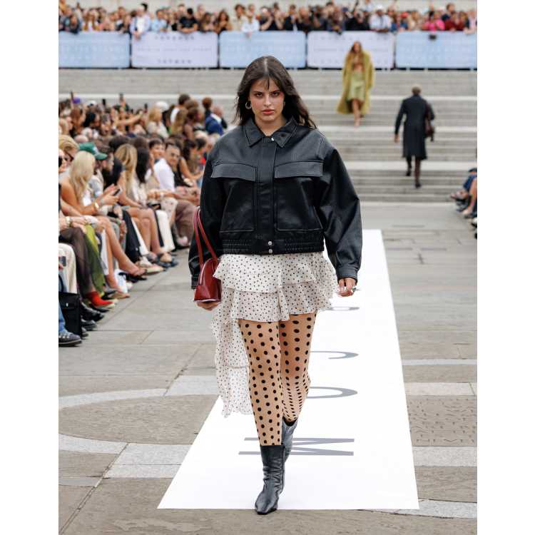 ジャケット・アウター fake leather jacket+skirt Topshop faux leather bubble boxy zip through bomber jacket