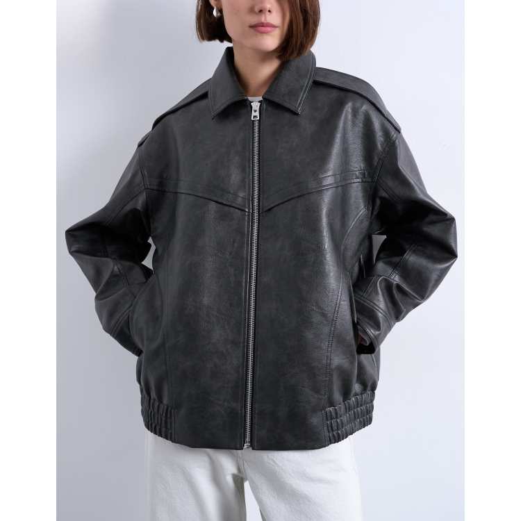 BIG SLEEVE FAUX LEATER ジャケット BIG SLEEVE FAUX LEATER