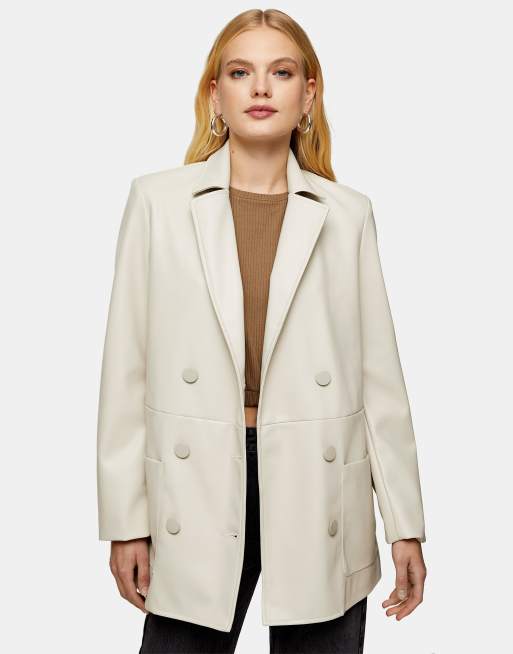 Topshop 2025 cream blazer