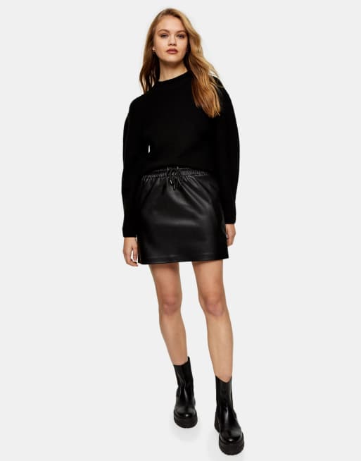 Faux leather outlet skirt topshop