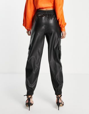 Leather outlet joggers topshop